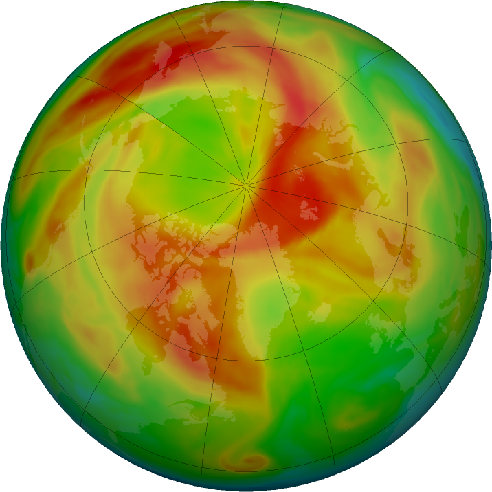 Arctic ozone map for 16 April 2017